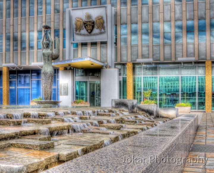 Civic_HDR_20090426_0032_3_4_5_6.jpg - Civic Square and ACT Legislative Assembly entrance, Canberra